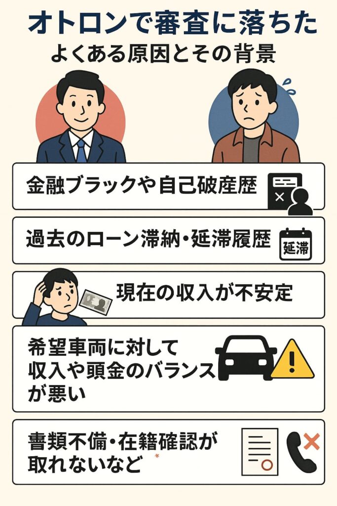 オトロンで審査に落ちた…よくある原因とその背景