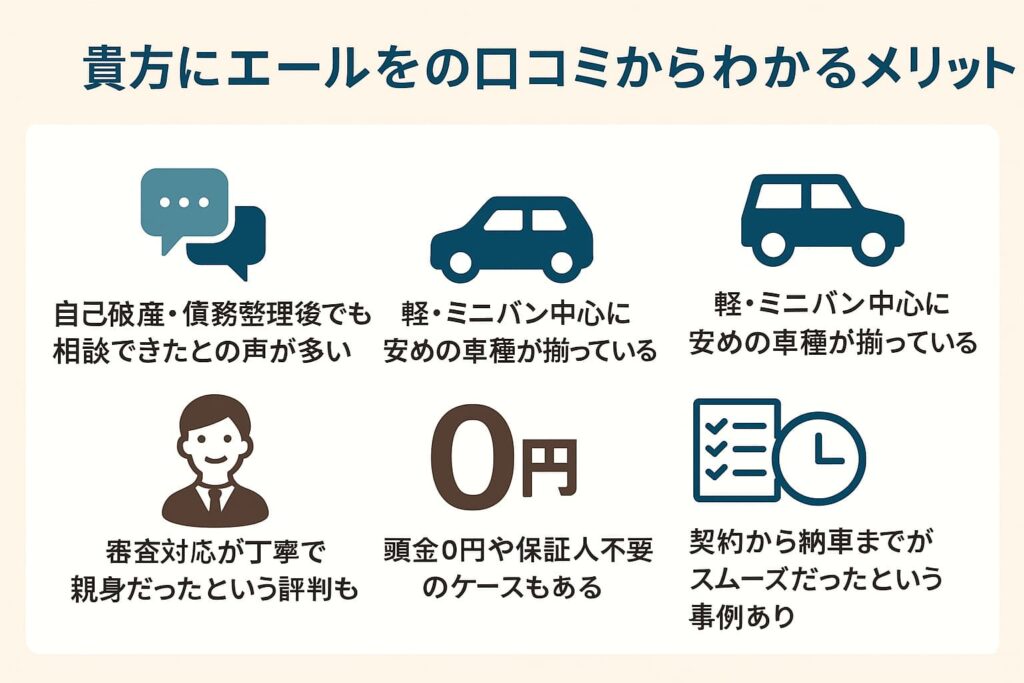 貴方にエールをの口コミからわかるメリット
