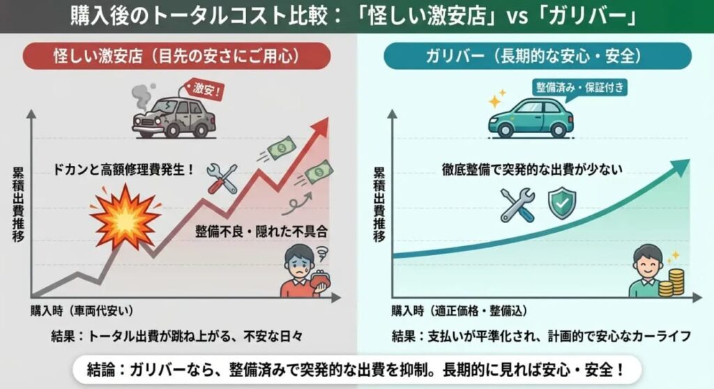 2. 「安物買いの銭失い」を防ぐ整備と保証