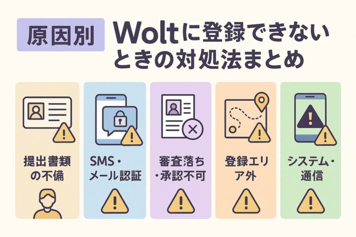 【原因別】Woltに登録できないときの対処法まとめ