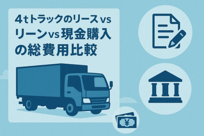 4tトラックのリース vs ローン vs 現金購入の総費用比較