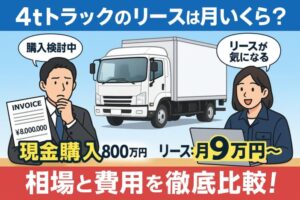 4tトラックのリース相場は月額いくら?おすすめの会社も紹介!