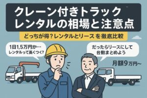 クレーン付きトラックのレンタル相場と注意点｜短期から長期まで比較・おすすめ業者紹介