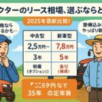 【2025年最新】トラクターのリース相場まとめ｜馬力・新車中古別に月額費用を徹底比較