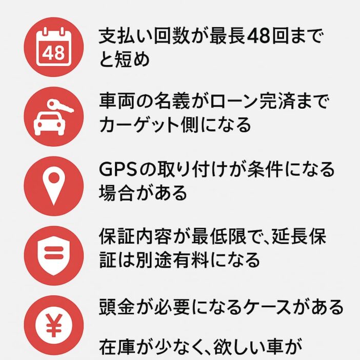 カーゲットの口コミからわかるデメリット