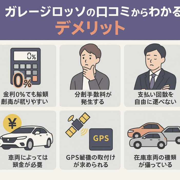 ガレージロッソの口コミからわかるデメリット
