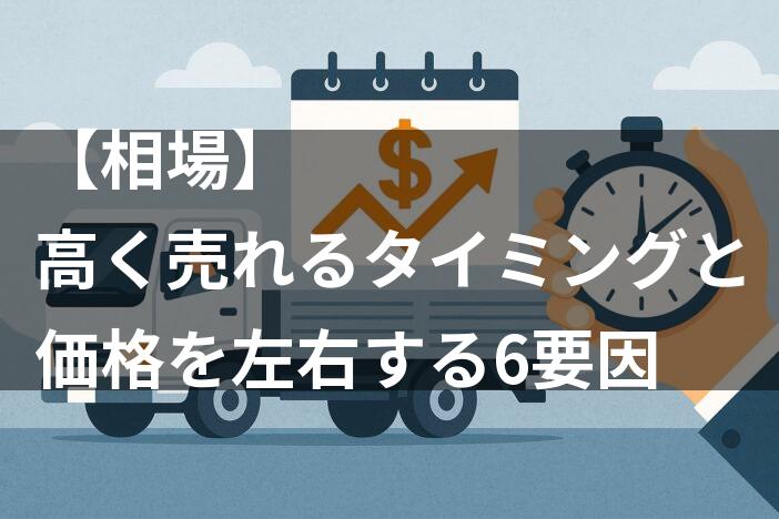 【相場】高く売れるタイミングと価格を左右する6要因