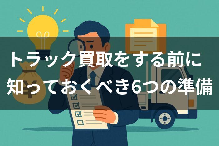 トラック買取をする前に知っておくべき6つの準備