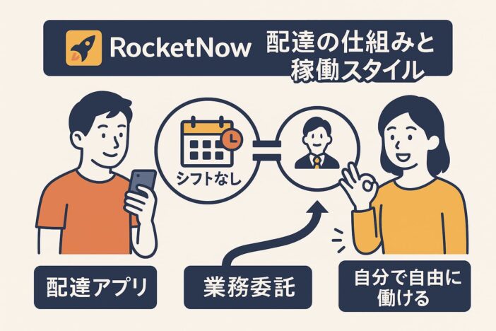 ロケットナウの配達の仕組みと稼働スタイル