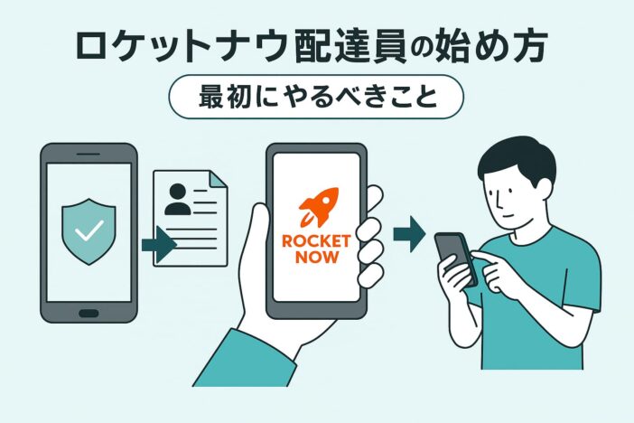 ロケットナウ配達員の始め方【最初にやるべきこと】