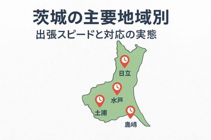 茨城の主要地域別｜出張スピードと対応の実態