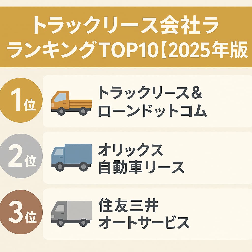 トラックリース会社ランキングTOP10【2025年版】