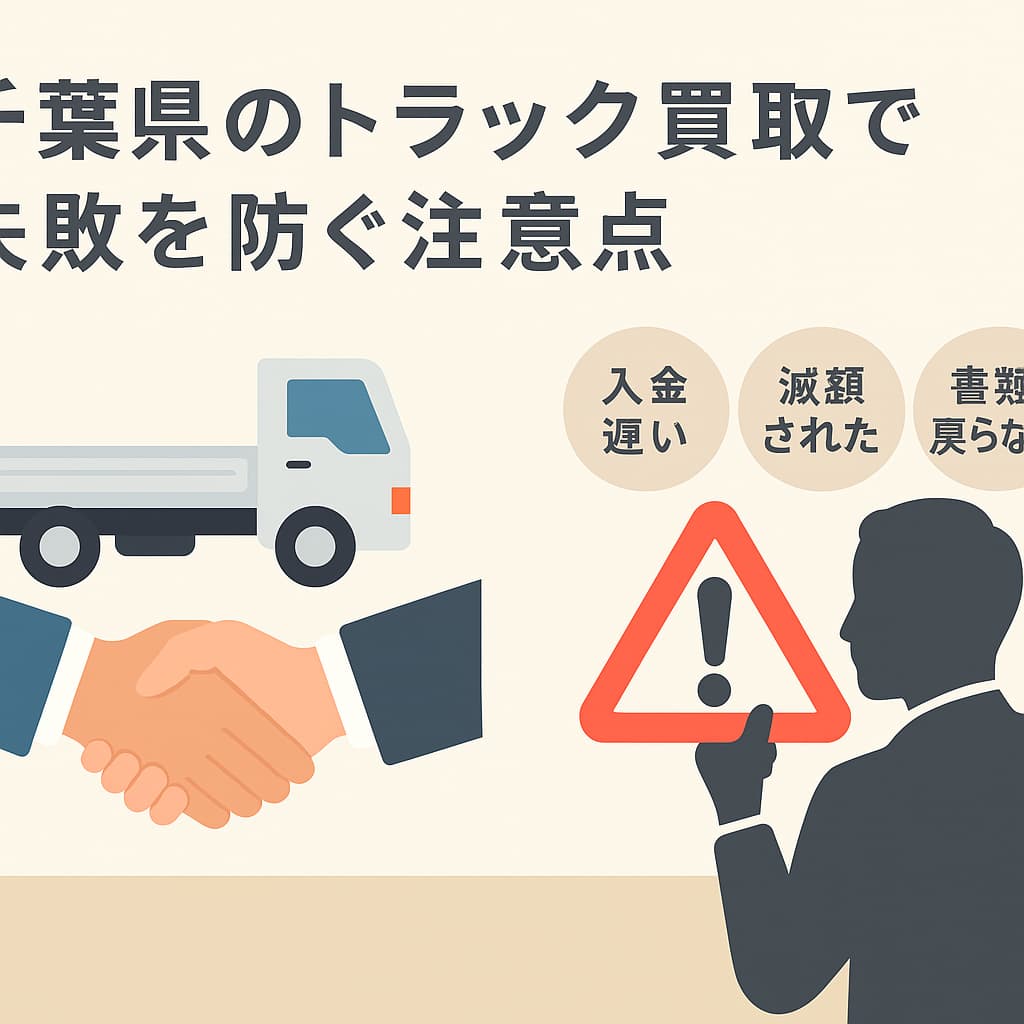 千葉県のトラック買取で失敗を防ぐ注意点（トラブル実例から学ぶ）