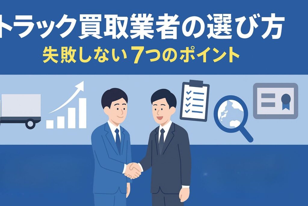 千葉県のトラック買取業者の選び方【失敗しない7つのポイント】