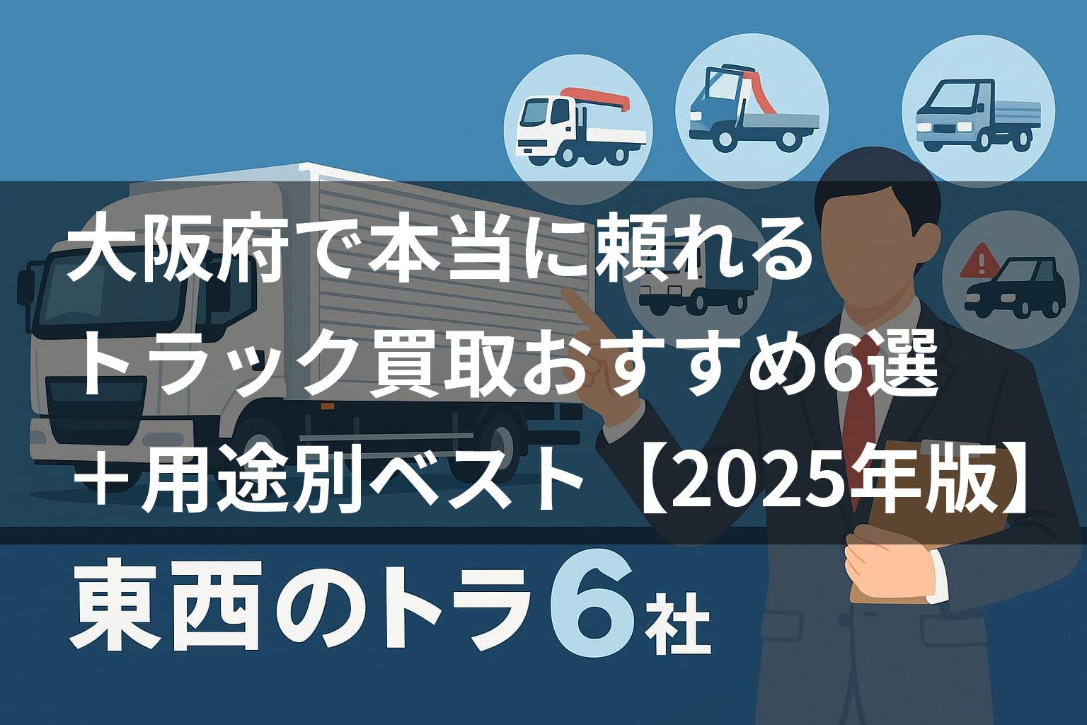 大阪府で本当に頼れるトラック買取おすすめ6選＋用途別ベスト【2025年版】
