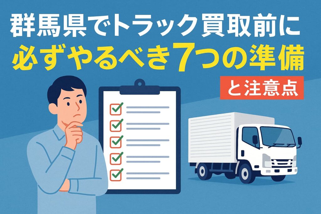 群馬県でトラック買取前に必ずやるべき7つの準備と注意点