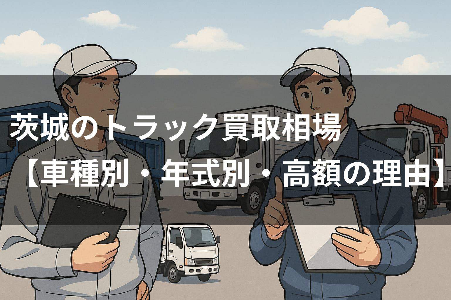 茨城のトラック買取相場【車種別・年式別・高額の理由】