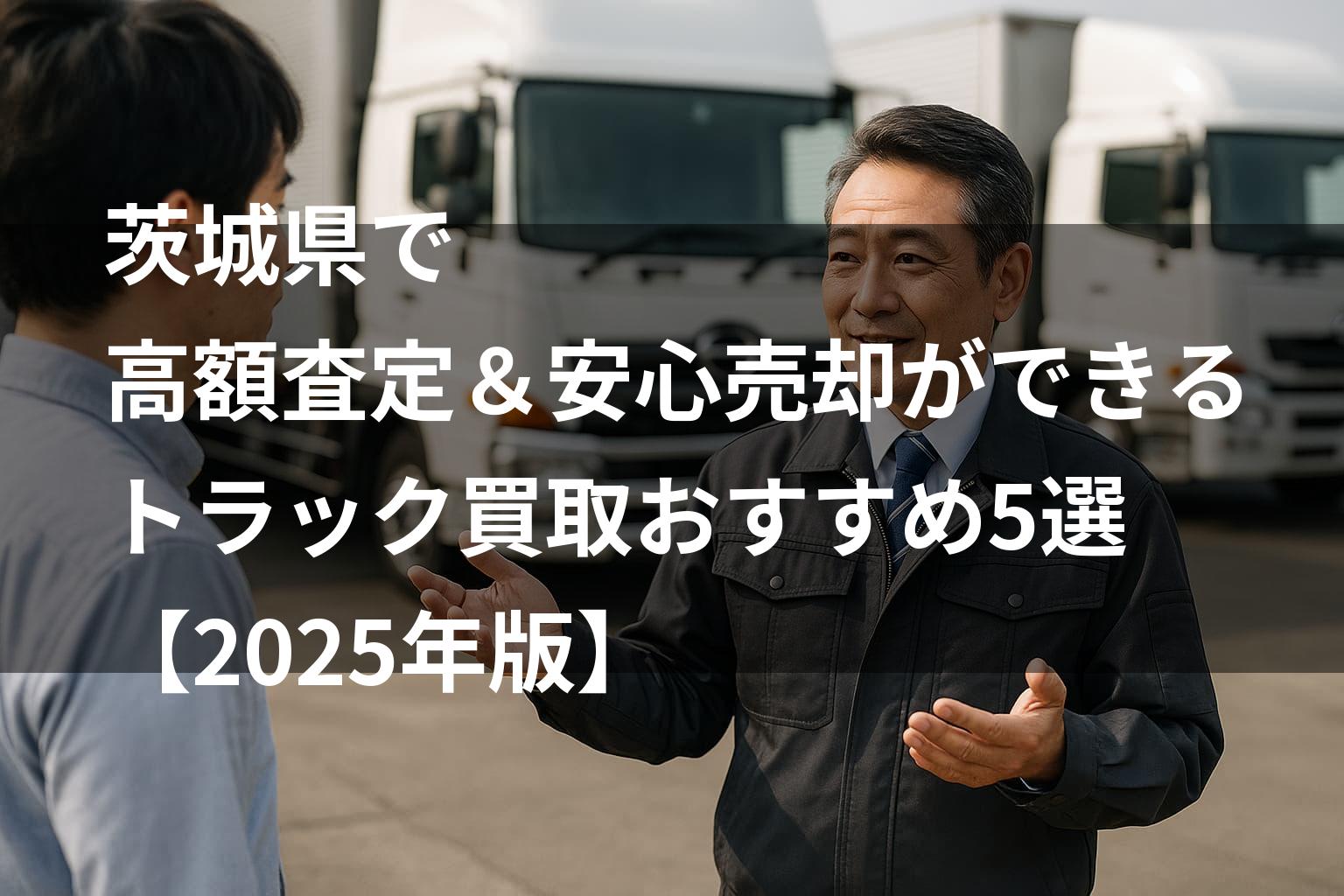 茨城県で高額査定＆安心売却ができるトラック買取おすすめ5選【2025年版】